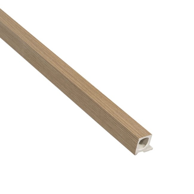 Akudeco® Eindlat Composiet wandpanelen (WPC) - Old Oak Fluted - 270 x 2.8cm