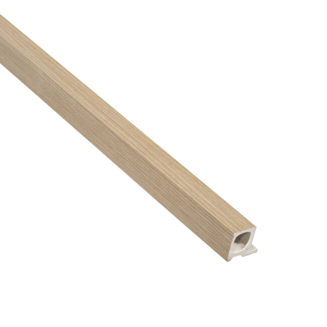 Akudeco® Eindlat Composiet wandpanelen (WPC) - Natural Oak Fluted - 270 x 2.8cm