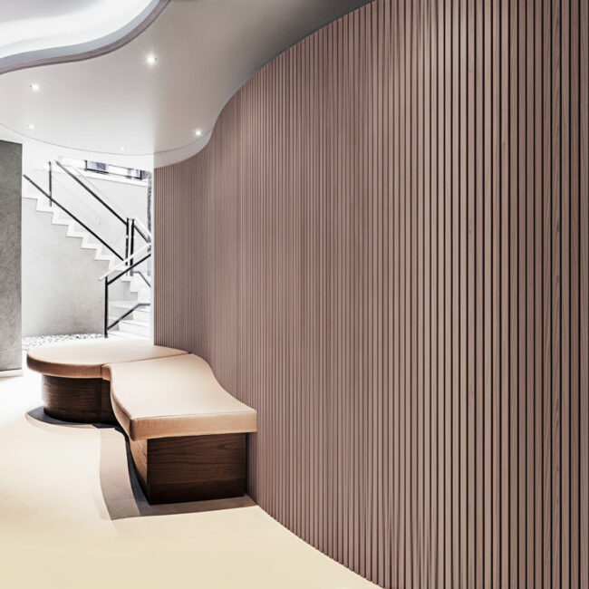 Alternative view of Akudeco® Lattenwand flexibel - Walnoot - 270 x 30cm