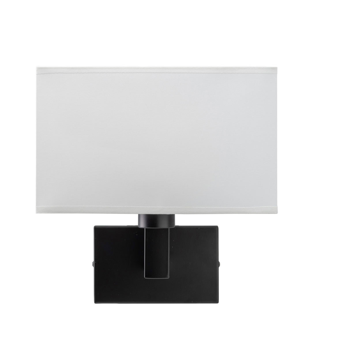 Akudeco® Wandlamp met rechthoekige stoffen Kap – E27 Fitting – Zwart – Modern design voor slaapkamer en woonkamer - Afbeelding 5