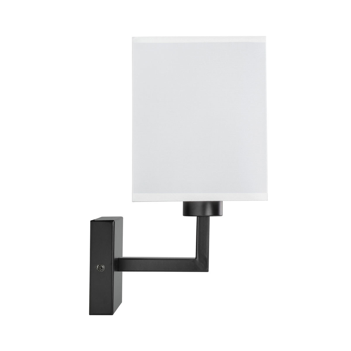 Akudeco® Wandlamp met rechthoekige stoffen Kap – E27 Fitting – Zwart – Modern design voor slaapkamer en woonkamer - Afbeelding 4
