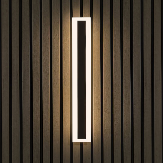 Akudeco buiten wandlamp led 60 cm – 18w – zwart – ip65 waterdicht – 3000k – moderne gevelverlichting
