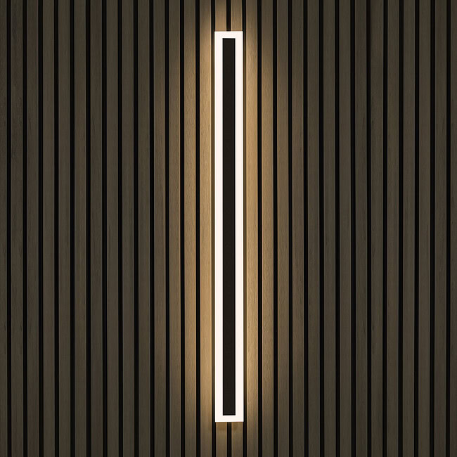 Akudeco buiten wandlamp led 120 cm – 36w – zwart – ip65 waterdicht – 3000k – moderne gevelverlichting