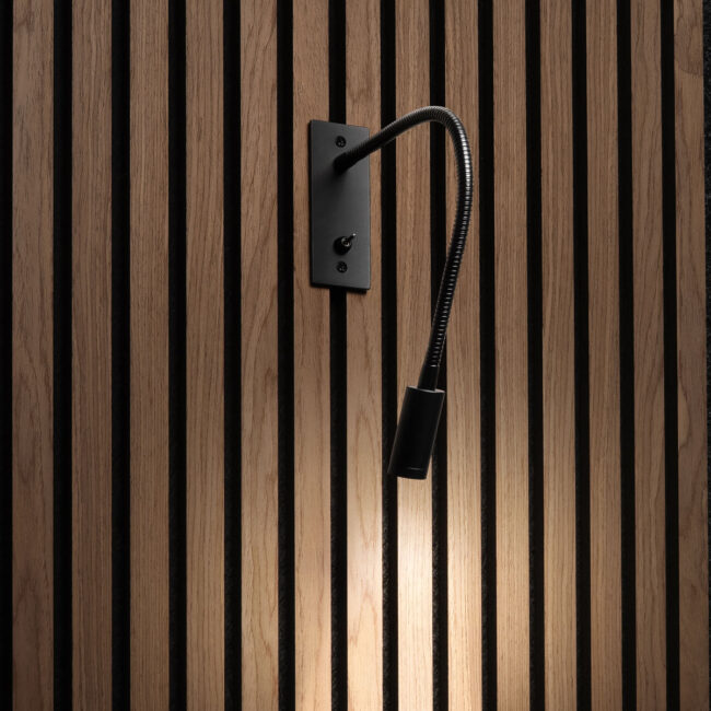 Akudeco® Wandlamp met rechthoekige stoffen Kap – E27 Fitting – Zwart – Modern design voor slaapkamer en woonkamer