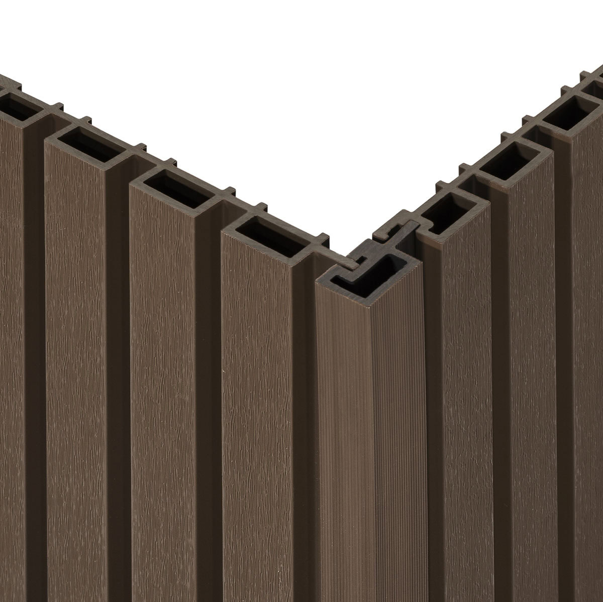 Akudeco® Buiten wandpanelen - 2-in-1 hoek- en eindprofiel - Donker Eiken - 290 cm - Afbeelding 4
