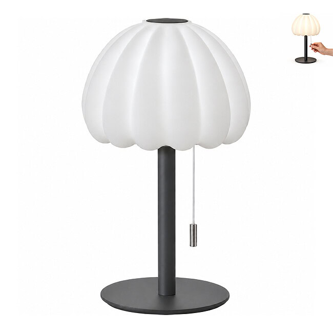 Zwarte tafellamp wolk – Met afstandsbediening – 3 Lichtmodi – USB oplaadbaar