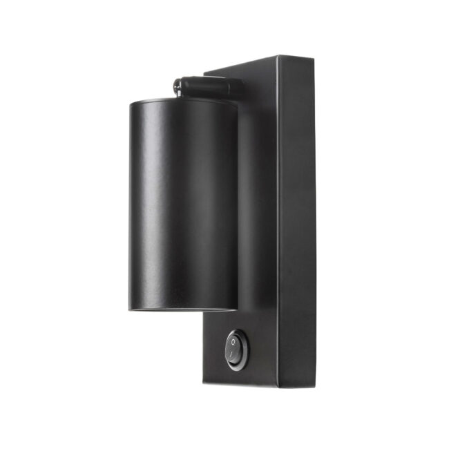 Alternative view of Akudeco® Wandlamp – Rechthoek met ronde lamp – Draaibaar – Zwart