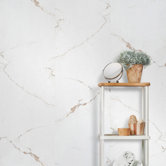 Akudeco Klik SPC wandpaneel - Golden Vein Marble - 270 x 60 cm