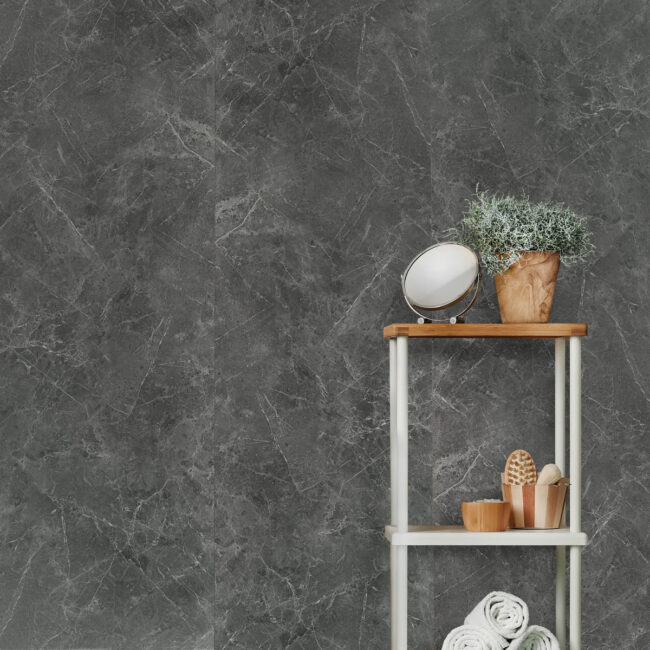 Akudeco Klik SPC wandpaneel - Graphite Noir - 270 x 60 cm